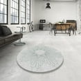 thumbnail image 4 of Ahgly Company Machine Washable Indoor Round Transitional Dark Goldray Area Rugs, 7' Round, 4 of 7