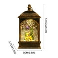 thumbnail image 2 of Christmas Lights, Vintage Christmas Lantern Ornament, Christmas Simulation Small Oil Lamp, Mini Decorative Lantern for Christmas Scene Decoration, Water Filling Snowflake Night Lamp, Battery-Powered, 2 of 6
