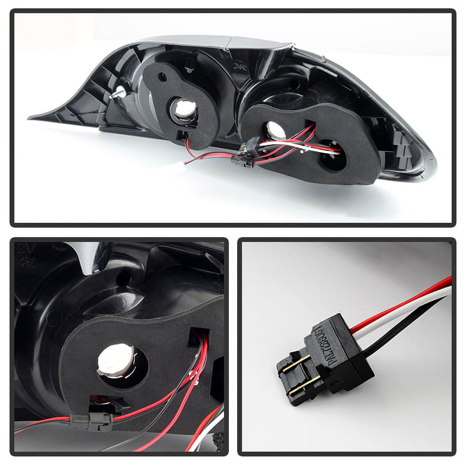 AKKON - For 2004-2008 Mazda RX-8 RX8 SE3P Smoked Lens Dual LED Round Brake Signal Tail Light Assembly L+R