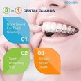 thumbnail image 4 of Equipo de protección dental, paquete de 4 piezas, tamaño grande y pequeño, anti-rechinar los dientes, equipo de protección nocturna, aparatos de ortodoncia moldeables y anti-ronquidos Rojo Verde, 4 of 5