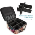 thumbnail image 6 of Makeup Train Case with Adjustable Dividers,Cosmetic Bag Portable Portability Bag Case Gifts Highly Detailed Floral, 6 of 8