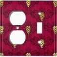 thumbnail image 4 of Metal Light Switch Plate Cover Elegant Burgundy Grape Vine Damask DAM074, 4 of 13