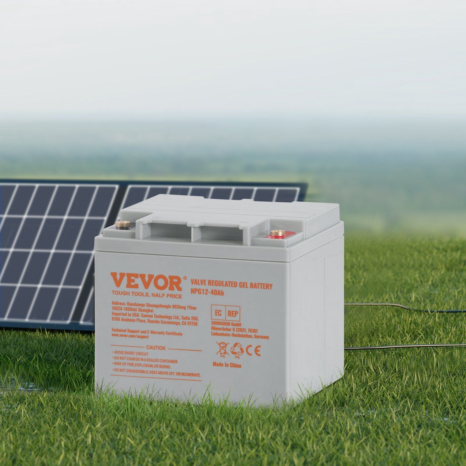 Marine Deep Cycle Battery 12V 40AH, AGM Rechargeable for Mobility Scooters, Go-Karts, UL Certified
