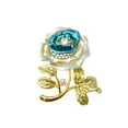 thumbnail image 2 of Broches pour Femmes Filles Strass Roses en Émail Qui A l'Air à la Mode; Broche Scintillante Bijoux Châle Décorations de Robe de Soirée Accessoires pour Femmes Bleu, 2 of 9