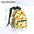 thumbnail image 2 of Fotbe European-style Pattern Sunflower Mochila Ligera Casual para Laptop para Hombres y Mujeres, Mochila Impermeable de Uso Diario, Mochila para Universidad, 2 of 6