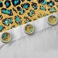 thumbnail image 5 of Homewish Cheetah Leopard Print Black Out Curtains for Adult, Gold Cyan Curtains Pack of 2 (42x63 Each), Glitter Sequin Print Bedroom Curtains, Blackout Curtains Room Decor, 5 of 7