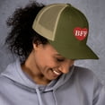 thumbnail image 2 of BFF Heart Trucker Hat (Moss/ Khaki), 2 of 3