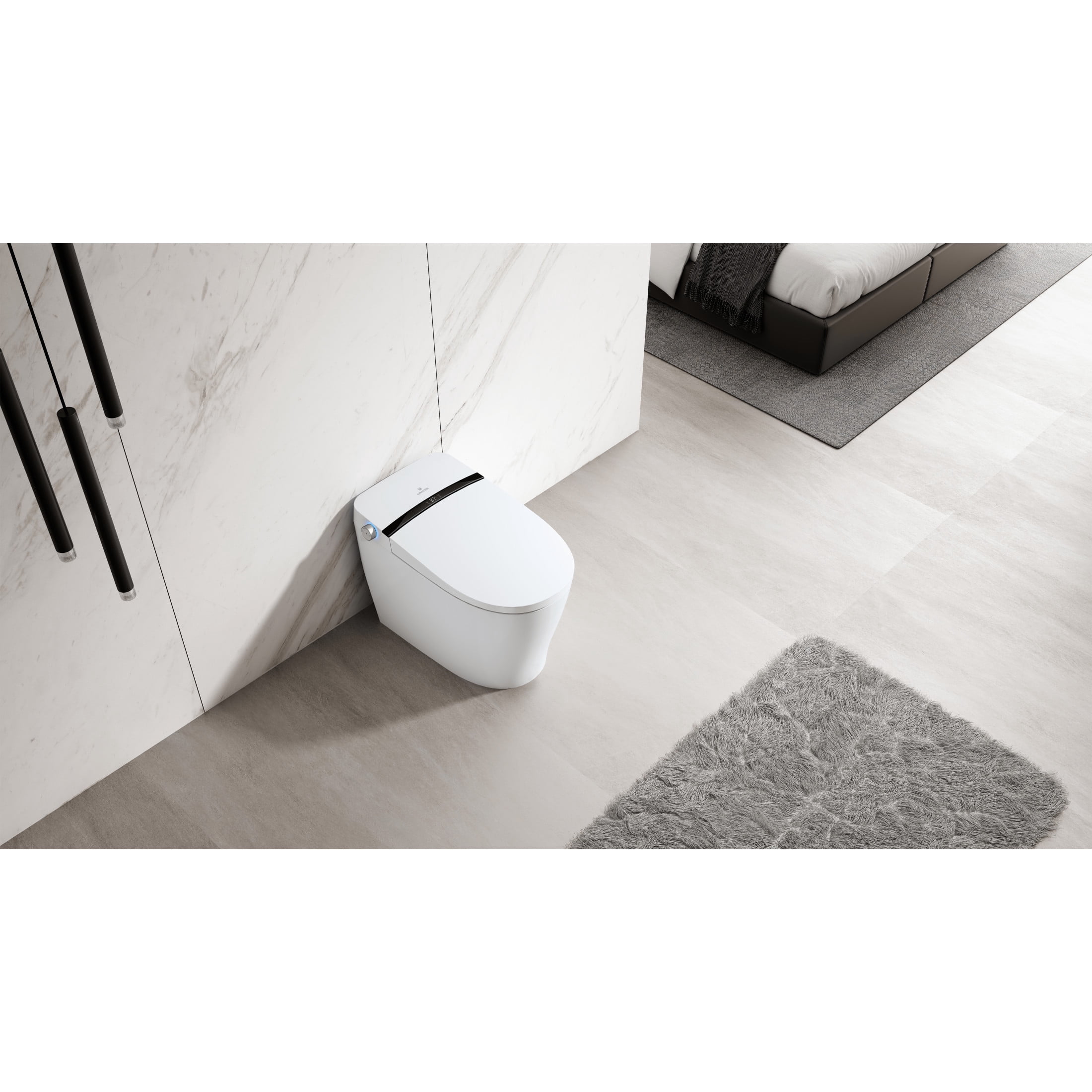 Kingston Brass VSC3992 Upton Smart Toilet, White