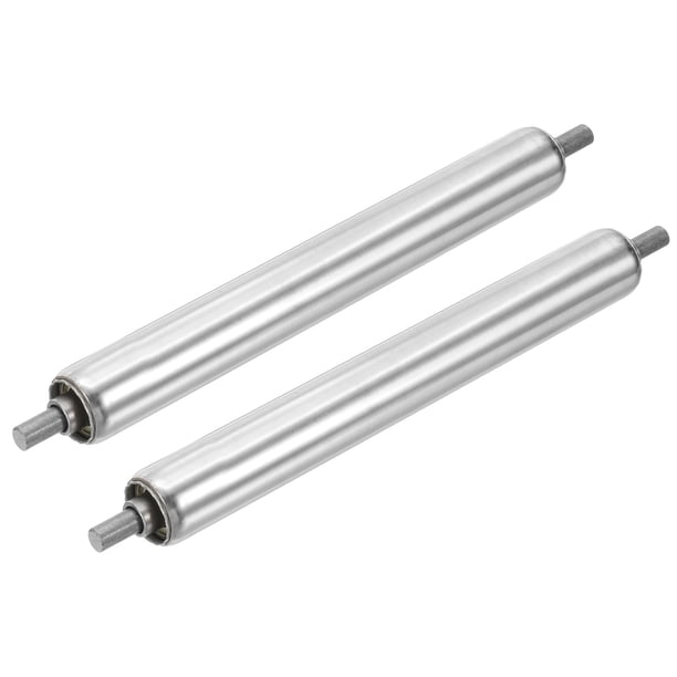 Rodillo Transportador de Acero Inoxidable Uxcell Repuesto de Transmisión de Gravedad Galvanizado 1"x8"