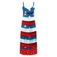 thumbnail image 6 of Womens Sleeveless Spaghetti Straps Maxi Dress Stars Stripes 4th of July Patriotic Sundress Summer Dresses, 6 of 6