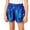 1-Blue1468, variant on Kiijoy Girls Metallic Shorts for Stage Performance Dance Glitter Shiny Shorts, Sizes 3-4