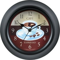 La Crosse Clock 9-Inch Café Analog Quartz Wall Clock, 404-3623C