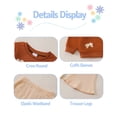 thumbnail image 5 of KIMI BEAR 2T Toddler Girl Outfit Set 3T Child Girls Winter Clothes Long Sleeves Bowknot Pullover Top Solid Color Flared Pants 2pcs Clothing Brown, 5 of 5