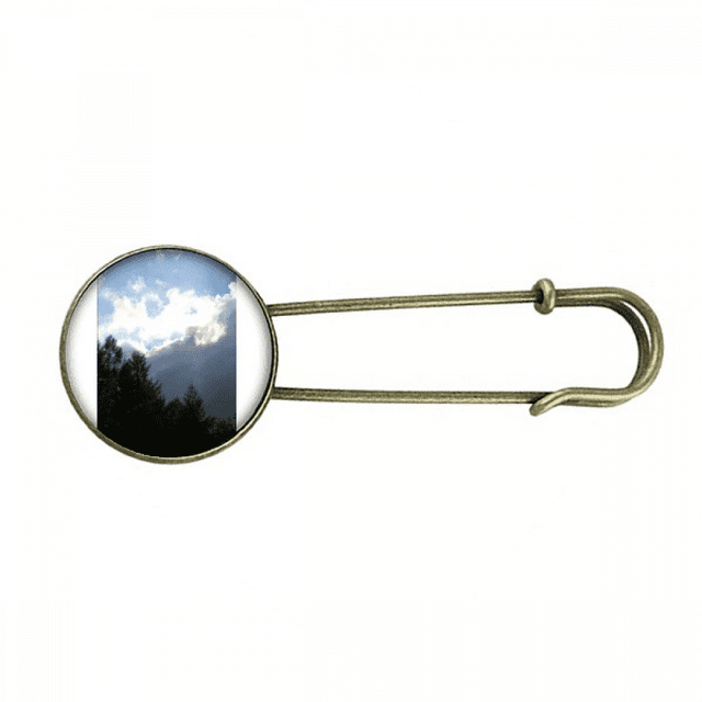 Broche en Métal Rétro Art Déco Nuages Sombres Soleil Clip Bijoux
