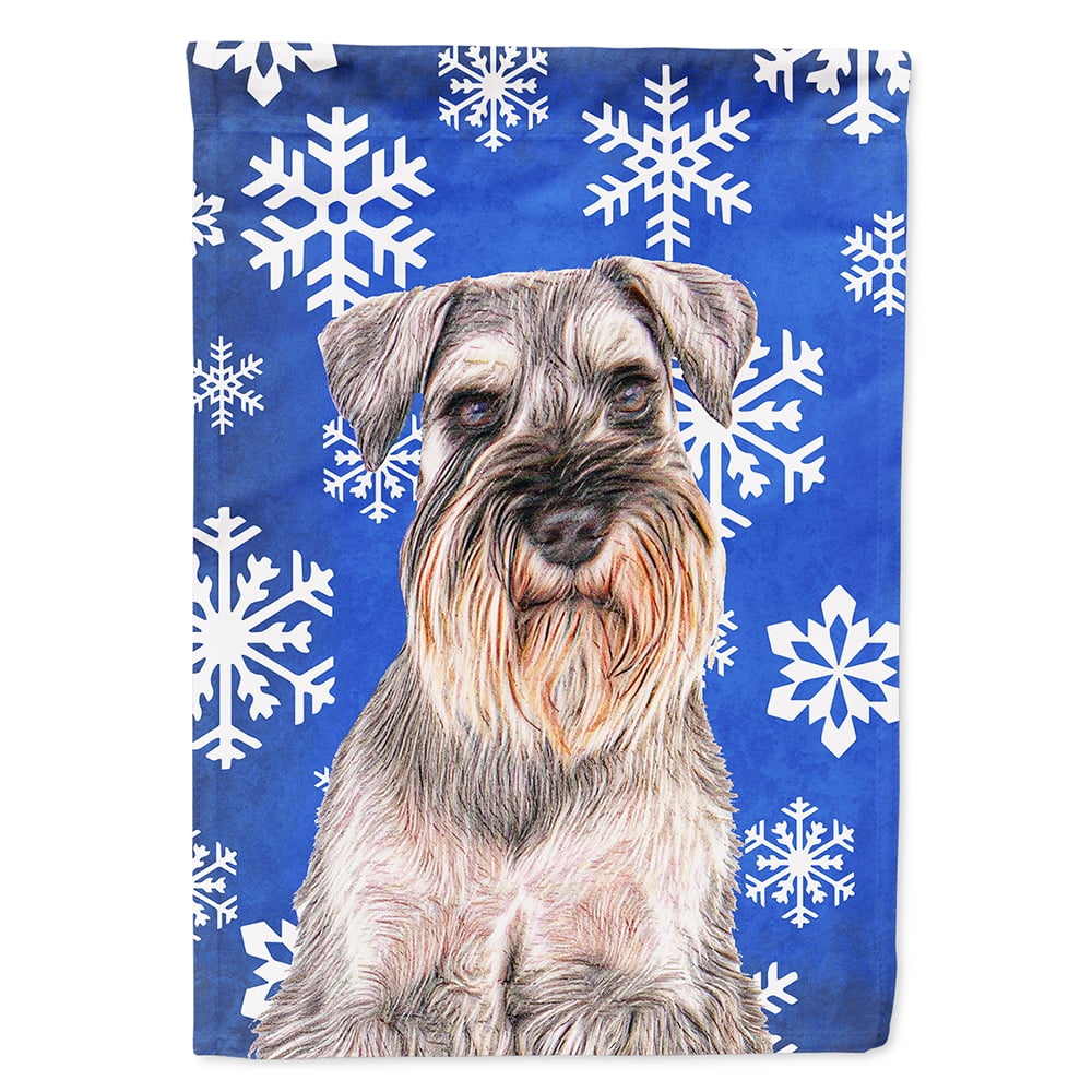Winter Snowflakes Holiday Schnauzer Garden Flag - Walmart.com - Walmart.com