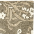 thumbnail image 3 of SAFAVIEH Florida Donald Floral Shag Area Rug, Smoke/Beige, 5' x 5' Square, 3 of 3