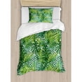 thumbnail image 3 of Ambesonne Leaf Tropical Exotic Banana Forest Palm Tree Leaves Watercolor Design Duvet Cover Set, 3 of 3