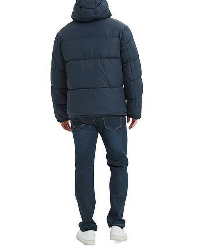 Hawke & Co. HAWK NAVY Men's Quilted Zip Front Hooded Puffer Jacket