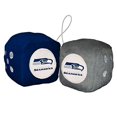 thumbnail image 1 of Dados peludos de los Seahawks de Seattle (NFL), 3, colores del equipo, 1 of 2