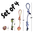 thumbnail image 3 of Juguetes De Cuerda Para Mascotas Otterly Pets Azul Conjunto De 4 Para Perro Pequeño A Mediano, 3 of 9