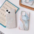 thumbnail image 2 of Compatible with iPhone 13 Case for Women Cute Slim Soft Silicone Gel Flexible Phone Case Girly Glitter Bling Protective Pink Marble Case for iPhone 13 6.1 INCH, 2 of 8