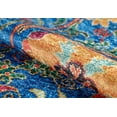 thumbnail image 5 of Lomza Blue Medallion Polyester Area Rugs for Living Room Washable Rugs Boho Moroccan Area Rug Soft Geometric Bohemian Carpet Distressed Indoor Rug for Bedroom Dining Room Office Nonslip Rug, 5 of 9