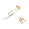 thumbnail image 2 of 20Sets Ribbon Crimp Clamp Ends with Lobster Claw Clasps & Chain 16mm Light Golden, 2 of 6