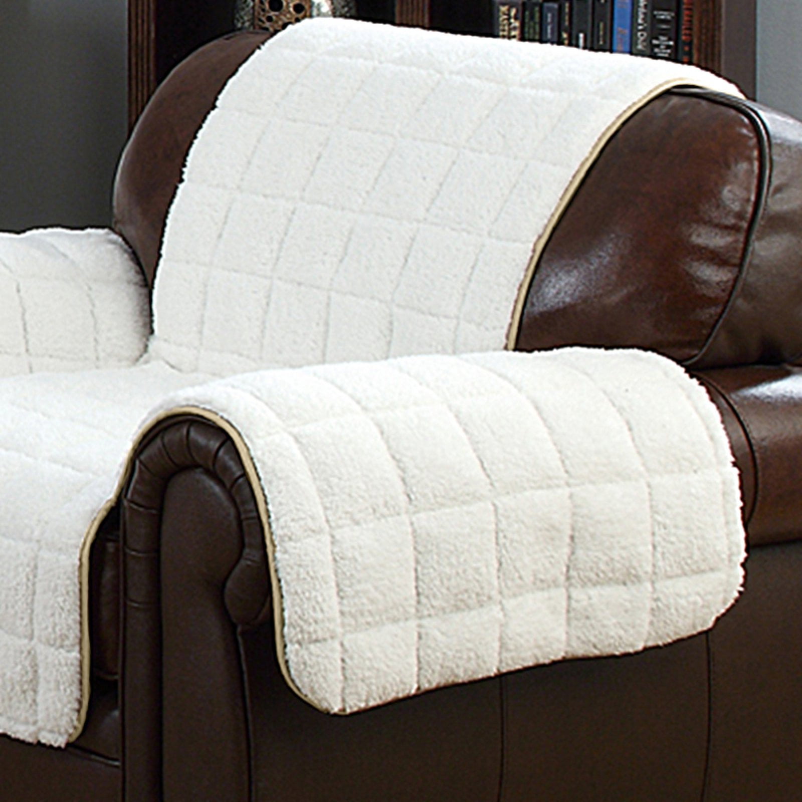Quick Fit Chair Pet-Friendly Slipcovers Solid Polyester Slipcovers, Taupe