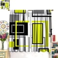 thumbnail image 4 of Pink and Black Curtains Gray White Geometric Silver Dark Abstract Square Art Curtain with Rod Pocket for Bedroom Living Room Home Decor Drapes Window Treatments 2 Panels Set 52x84, 4 of 4
