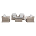 thumbnail image 5 of Living Source International 5-Piece Wicker Seating Group with Cushions in Gray, 5 of 5