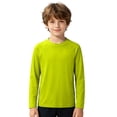 thumbnail image 3 of sususu Boy's Rash Guard UPF 50+ Sun Protection Shirt Quick-Drying Long Sleeve Swim Shirts Lightweight SPF Youth Fishing Shirt Light Green1 11-12T, 3 of 9