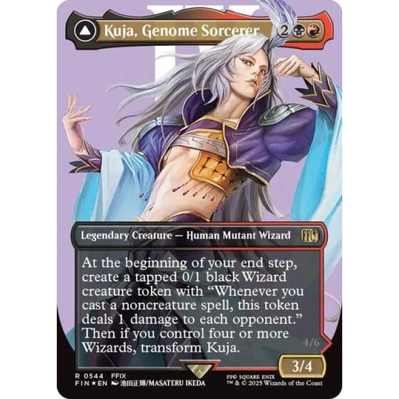 Magic the Gathering - Universes Beyond: FINAL FANTASY - Kuja, Genome Sorcerer (Borderless) (Surge Foil) Near Mint Foil