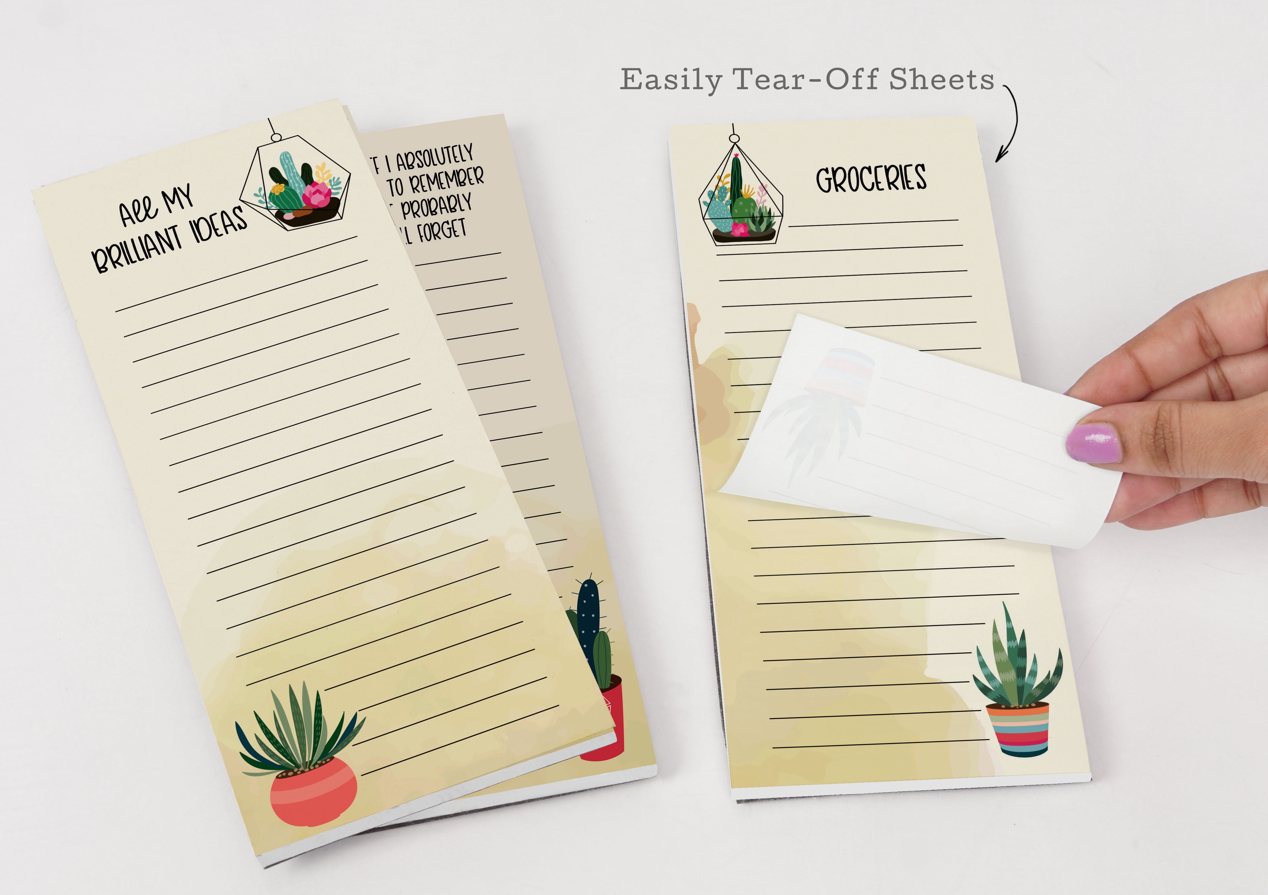 Inkdotpot Pack of 3 Magnetic Fridge To-Do List Notepads- Magnetic Memo Pads For Refrigerator-(50 Sheets Each)-Y5
