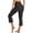 Dark Gray plus size capri pants a1, variant on Women's Plus Size Capri Pants High Waisted Stretch Yoga Casual Activewear Solid Workout Trousers Loose Lounge Beach Fit Clothes, Dark Gray S