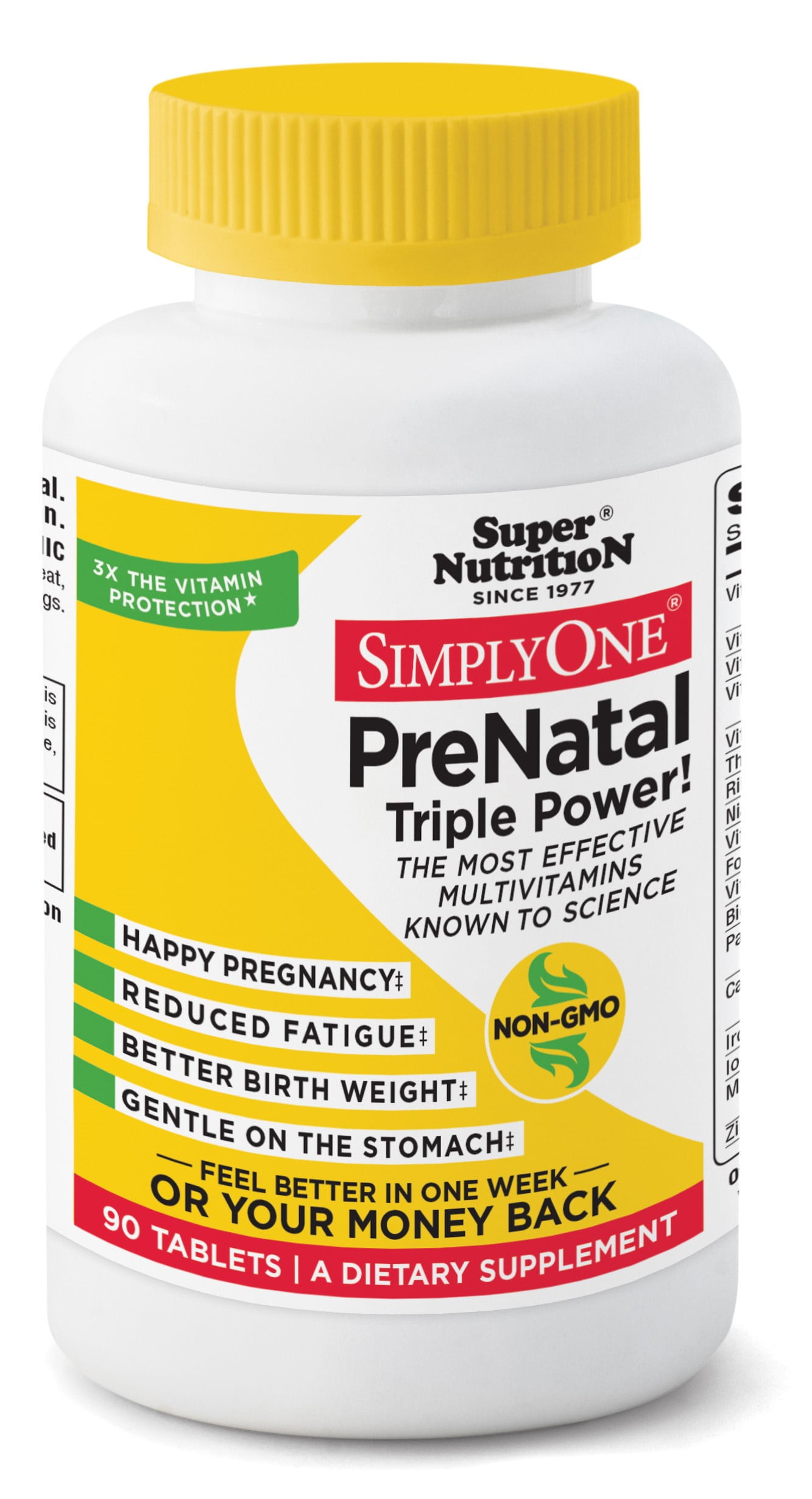 Super Nutrition Simply One Prenatal Multi-Vitamin Tablets Women, 90 Ct