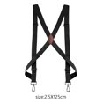 thumbnail image 7 of Men Women Suspender Heavy Duty Swivel Hooks Elastic X Type Unisex for Belt Loops Black, 7 of 7
