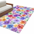 thumbnail image 6 of Colorful Flowers Area Rug 4x6 Washable Rug Non Slip Spring Botanical Watercolor Floral Large Area Rug Indoor Floor Carpet for Entryway Bedroom Kitchen Living Room Home Office Dining Room Nursery, 6 of 8
