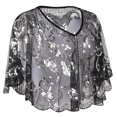 thumbnail image 2 of PrettyGuide Women's 1920s Sequin Shawls Sparkly Flapper Evening Wrap Cape, One Size, 2 of 4