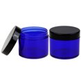 thumbnail image 3 of 2oz/60g/60ml High Quality Acrylic Leak Proof Cobalt Blue Container Jars with Black Lids 12pcs, 3 of 4