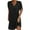 Black, variant on Youyipin womens dresses Women's Beach Swimsuit Coverup V Neck Short Sleeve solid color Swimwear Bikini T-Shirt Dress with Pockets