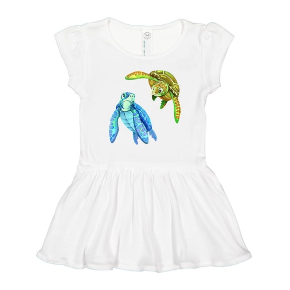 Inktastic Sea Turtles Swimming Together Girls Toddler Dress