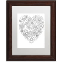 Trademark Fine Art "Big Beautiful Blossoms 13" Canvas Art by Hello Angel, White Matte, Wood Frame