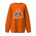 thumbnail image 5 of Costumes de Noël en Liquidation Mode Manches Longues Col Rond Imprimé de Noël Hauts Amples Blouses Chandails en Molleton Chandail en Molleton Surdimensionné pour Femmes, 5 of 5