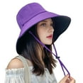 thumbnail image 6 of AIGIA Womens Cotton Wide Brim Sun Hats UPF50+ UV Packable Beach Hat Summer Bucket Cap for Travel, 6 of 12