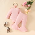 thumbnail image 4 of Girl Clothes 0 3 6 12 18 24 Months Rib Knit Romper Daisy Print Pants Headbands Baby Clothes Girls, 4 of 7