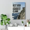 thumbnail image 5 of Inspirational Wall Art  Best View Comes after the Hardest Climb Motivation Wall Decor for Home Office Gym Inspiring Success Quote Print Ready to Hang Unframed, 5 of 9