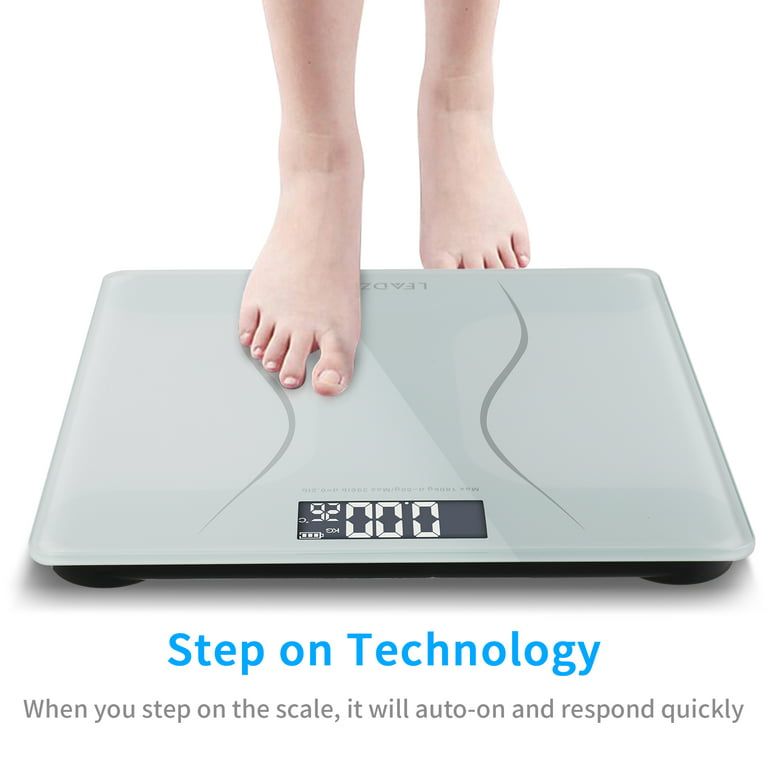 Ktaxon Bathroom Weight Scale, Highly Accurate Digital Bathroom Body Scale,  Measures Weight up to 180kg/396 lbs., Black 