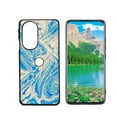 thumbnail image 1 of Compatible with Motorola Edge 30 Pro Phone Case, Blue-Marble999-84 Case Silicone Protective for Teen Girl Boy Case for Motorola Edge 30 Pro, 1 of 1
