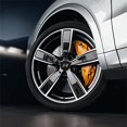 thumbnail image 3 of 1pc Car Wheel Hub Caps ABS Rim Center Hub Cover (Black) 6cm NEW, 3 of 8