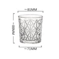 thumbnail image 2 of Taza de vidrio transparente sin plomo vintage, vasos for beber de boca ancha tallados de línea clásica, 2 of 7